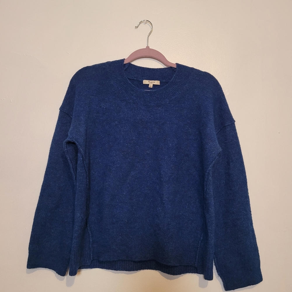 Madewell Royal Blue Acrylic Wool Sweater Size Small
